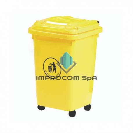 BASURERO LIVIANO 4 RUEDAS 50 LITROS