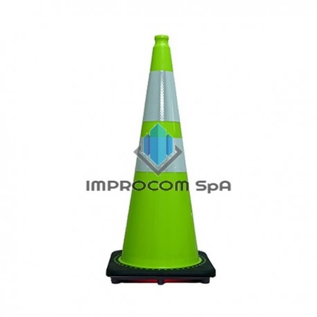 CONO DE SEGURIDAD 90 CM VERDE FLUOR