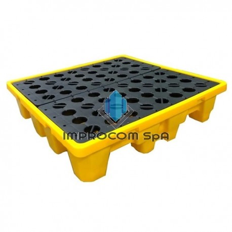 PALLET ANTIDERRAME 4 TAMBORES 250 LITROS