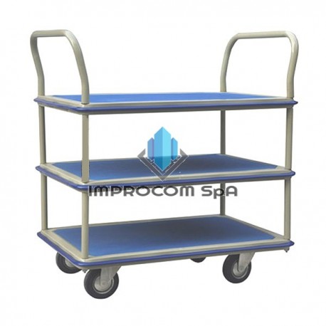 CARRO DE SERVICIO METAL 3 BANDEJAS 150 KILOS