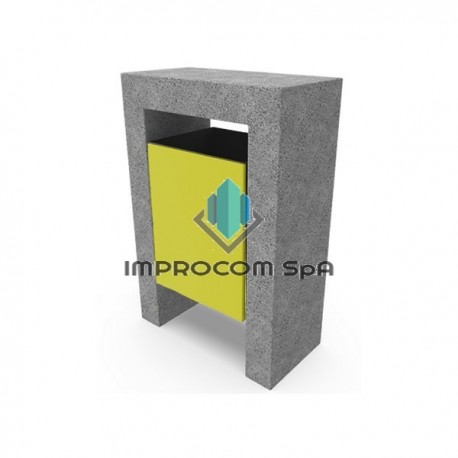 BASURERO HORMIGON ROBLE 60 LITROS