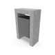 BASURERO HORMIGON ROBLE 60 LITROS