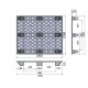 PALLET VENTILADO 9 TACOS 1200 X 1000 X 150 MM