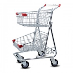 CARRO DE SUPERMERCADO DOBLE 130 LITROS