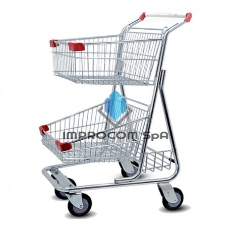 CARRO DE SUPERMERCADO DOBLE 130 LITROS