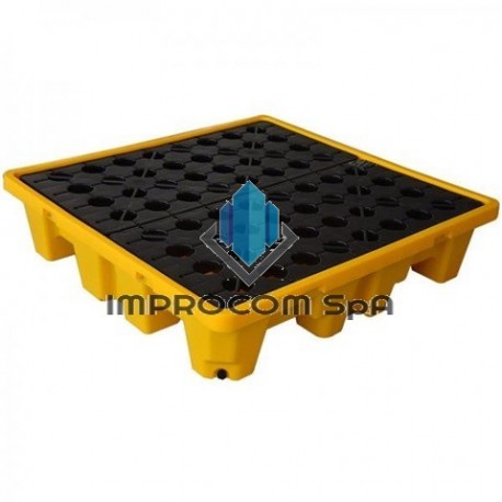 PALLET ANTIDERRAME 4 TAMBORES 250 LITROS